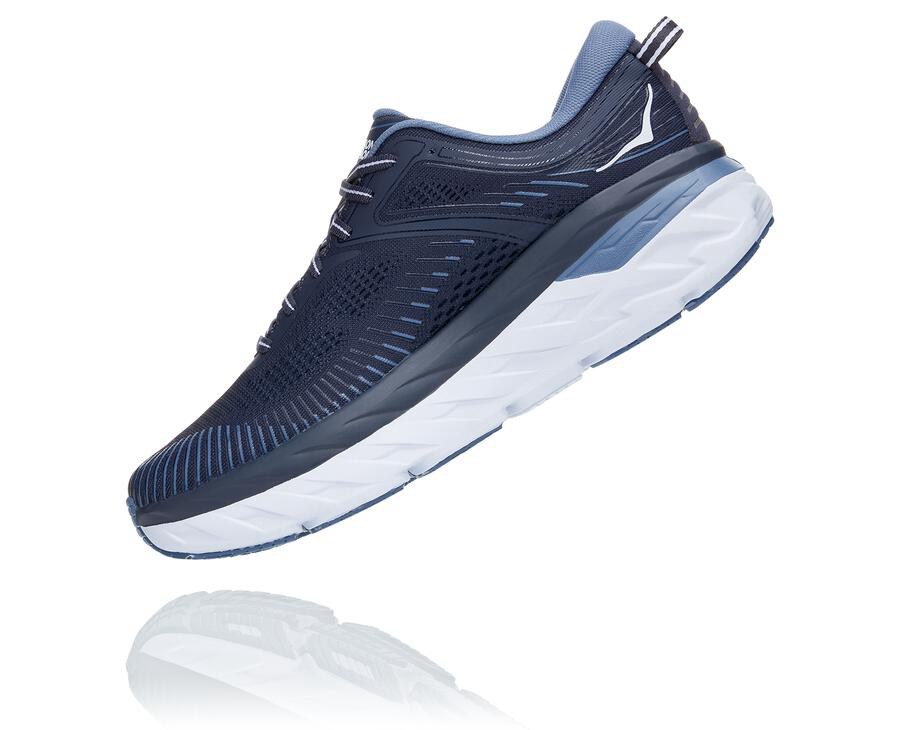 Hoka One One Bondi 7 Löparskor Herr - Marinblå - ZXCDQ-6243